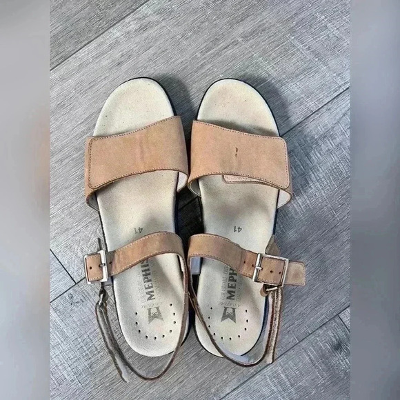 Mephisto Mobils Adjustable Leather Open Toe Shoes Sandals - Picture 2 of 5